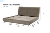 Picture of AMORA Fabric Bed Frame in Queen/Eastern King Sizes