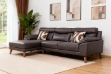 Picture of ANVIL 100% Genuine Leather Sectional Sofa  (Dark Brown) 