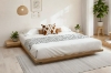 Picture of YUKI 2PC/3PC Japanese Low Height Bed Base Set in Queen/Eastern King Size