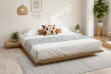 Picture of YUKI 2PC/3PC Japanese Low Height Bed Base Set in Queen/Eastern King Size