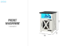 Picture of TOVIA 1-Door Bedside Table/Side Table with LED Light & AC Outlets & USB & Type-C Charging Ports (Off White)
