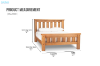 Picture of WESTMINSTER Solid Oak Bed Frame in Queen/ Eastern King  Size