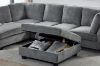 Picture of LIBERTY Premium Sectional Sofa with Ottoman (Light Grey)