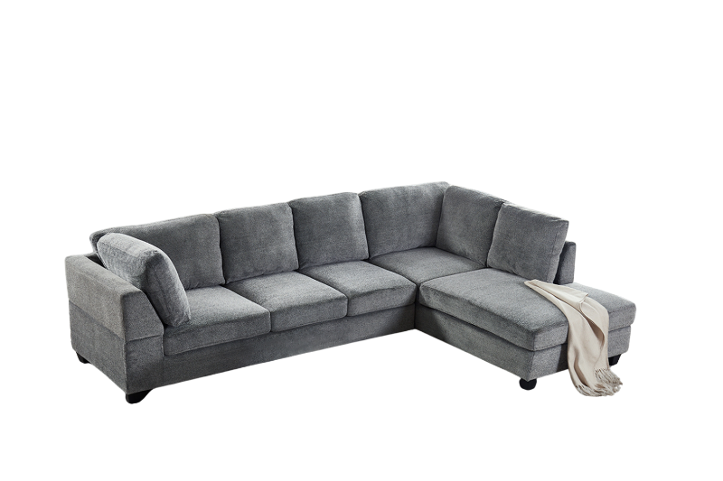 Picture of LIBERTY Premium Sectional Sofa (Light Grey) - Chaise Facing Right without Ottoman