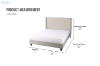 Picture of ELY Linen Upholstered Bed Frame in Queen Size/Eastern King sizes (Beige&Grey)