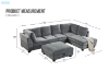 Picture of LIBERTY Premium Sectional Sofa with Ottoman (Light Grey)