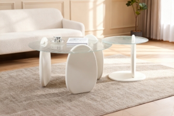 Picture of ARCHWAY Round Coffee Table (White)