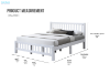 Picture of FORESTER Solid Wood Twin/Double/Queen Size Bed Frame(White)