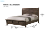 Picture of HEMSWORTH Solid Timber Bed Frame in Queen/King Size (Dark Grey)