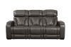 Picture of CALVIA Duo Motor Zero Gravity Adjustable Headrest Reclining Sofa Range (Grey) - Sofa with USB Port & LED Lighting + Cup Holders & Reading Lights (3RRC)