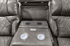 Picture of CALVIA Duo Motor Zero Gravity Adjustable Headrest Reclining Sofa Range (Grey) - Armchair + Loveseat + Sofa Set