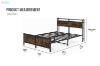 Picture of HOMCOM Platform Bed Frame with Storage Headboard and LED Light - Double