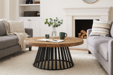 Picture of CARL Reclaimed Pine Wood D35.5" Round Coffee Table