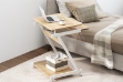 Picture of MOBELLA Z-Type Laptop Desk with Wheels (Oak & White) 