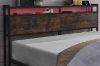 Picture of HOMCOM Platform Bed Frame with Storage Headboard and LED Light in Double Size