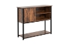 Picture of BESTIER Console Table with Storage Cabinet and Shelves (Brown)