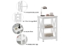 Picture of VECELO 2-Shelf Side Table (Off White) 