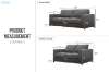 Picture of SIESTA Fabric Sofa Range (Dark Grey) - 2 Seater (Loveseat)