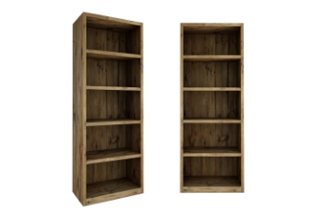 Picture of TIMBERA 94.5"x35.5" 5-Tier Solid Reclaimed Pine Wood Bookshelf