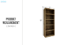 Picture of TIMBERA 94.5"x35.5" 5-Tier Solid Reclaimed Pine Wood Bookshelf