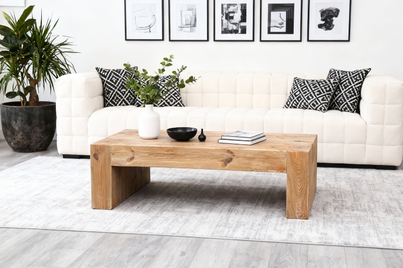Picture of NORDWOOD 60" Reclaimed Pine Wood Coffee Table