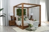 Picture of LIORA Reclaimed Pine Wood 4 Poster Canopy Bed Frame in Queen/Eastern King Size