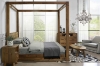 Picture of LIORA Reclaimed Pine Wood 4 Poster Canopy Bed Frame - Eastern King