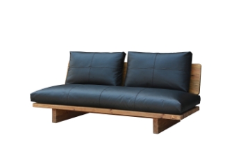 Picture of TIMBERA 100% Genuine Leather Reclaimed Pine Wood Sofa Range - 3 Seater (Sofa)