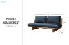 Picture of TIMBERA 100% Genuine Leather Reclaimed Pine Wood Sofa Range - 3 Seater (Sofa)