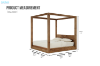 Picture of LIORA Reclaimed Pine Wood 4 Poster Canopy Bed Frame - Eastern King