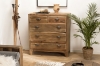 Picture of LIORA Reclaimed Pine Wood Bedroom Combo Set  in Eastern King Size - 3PC Combo