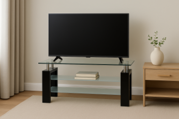 Picture of HORIZON Glass TV Stand (Black)