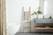 Picture of WILDBRANCH 59" Medium Teak Wood Towel Ladder