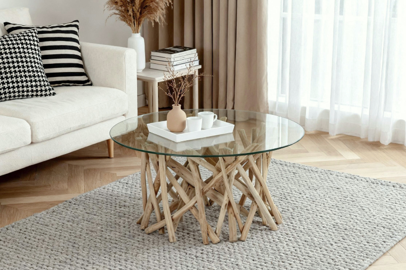 Picture of WILDBRANCH Solid Teak Wood D31.5" Round Coffee Table