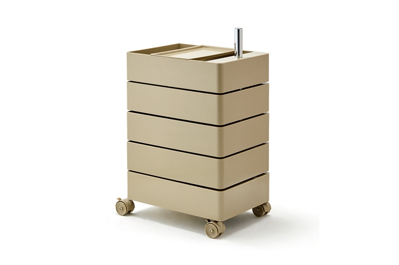 Picture of GALEN Rotating 5 Tier Utility Drawer Wheel Trolley - Khaki