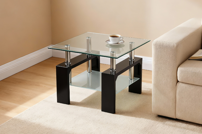 Picture of HORIZON Glass Side Table (Black)