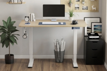 Picture of NEXUS 47" Electric Height Adjustable Standing Desk with LED Display (Light Oak)