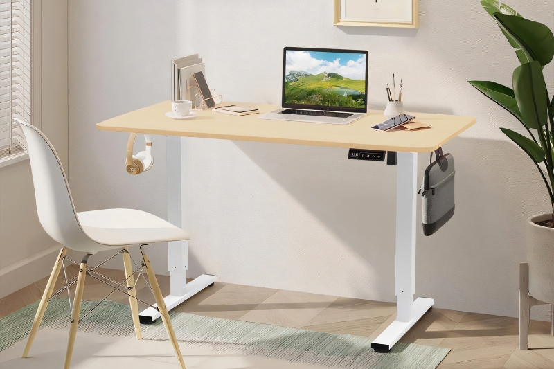 Picture of NEXUS 55" Electric Height Adjustable Standing Desk with LED Display (Light Oak)
