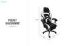 Picture of MOXIE 360° Swivel Adjustable Height Gaming Recliner Chair with Footrest (White & Black)
