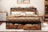 Picture of CASPIAN Platform Bed Frame with Storage Headboard, Drawers and Charging Station in Double/Queen/Eastern King Size 