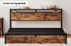 Picture of CASPIAN Platform Bed Frame with Storage Headboard, Drawers and Charging Station in Double/Queen Size 