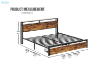 Picture of CASPIAN Platform Bed Frame with Storage Headboard, Drawers and Charging Station in Double/Queen Size 