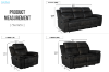 Picture of MARDON Manual Reclining Sofa Range (Dark Grey) - Loveseat (2RR)