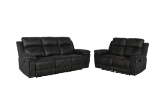 Picture of MARDON Manual Reclining Sofa Range (Dark Grey) - Loveseat + Sofa Set
