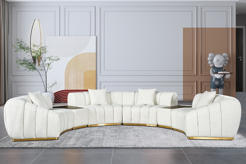 Picture of YOLANDA Sectional Modular Curved Sofa with Dual Console