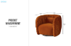 Picture of MOCHA 360° Swivel Goose Feather Filled Farbic Armchair
