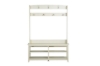 Picture of ELLIS Hall Tree with Shoe Bench, Coat Rack & Shelves (Antique White) - 49"x15.5"x69"