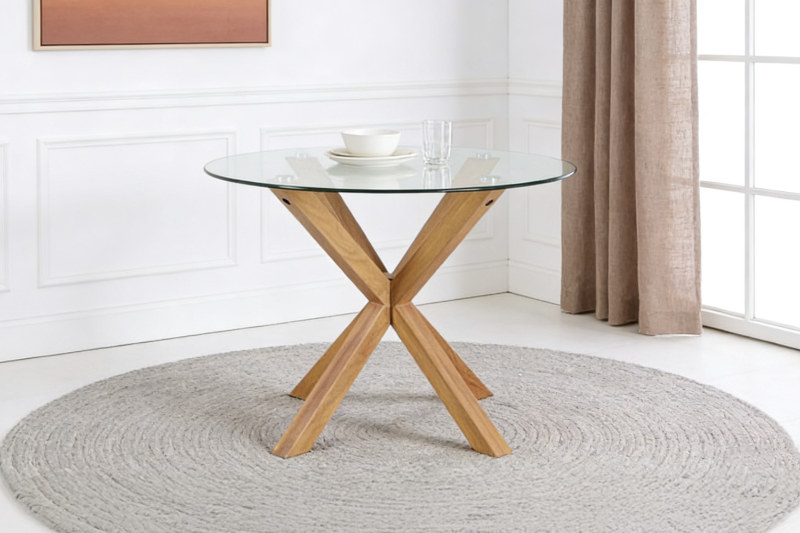 Picture of POLO D39.5" Glass Round Dining Table 