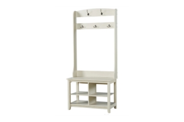 Picture of ELLIS Hall Tree with Shoe Bench, Coat Rack & Shelves (31.5"x15.5"x69")
