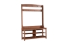 Picture of ELLIS Hall Tree with Shoe Bench, Coat Rack & Shelves(Brown) - 49"x15.5"x69"